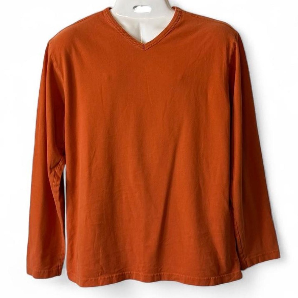 Vintage Y2K Old Navy Burnt Orange Long Sleeve Tee, Men's Size L